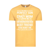 Vintage Mustard i'm not a perfect son but my crazy mom loves me mother's day t shirt Vintage Tee - linhVisuals