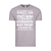 Vintage Zinc i'm not a perfect son but my crazy mom loves me mother's day t shirt Vintage Tee - linhVisuals