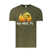 Vintage Olive retro key west t shirt florida beach shirt Vintage Tee - linhVisuals