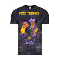 Cloud Black free throws or bows basketball baby gender reveal t shirt Vintage Tee - linhVisuals