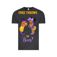 Vintage Black free throws or bows basketball baby gender reveal t shirt Vintage Tee - linhVisuals