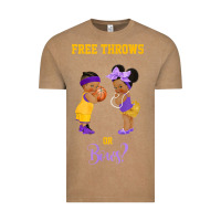 Vintage Coffee free throws or bows basketball baby gender reveal t shirt Vintage Tee - linhVisuals