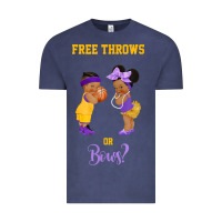 Vintage Denim free throws or bows basketball baby gender reveal t shirt Vintage Tee - linhVisuals