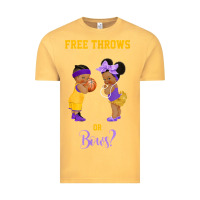 Vintage Mustard free throws or bows basketball baby gender reveal t shirt Vintage Tee - linhVisuals