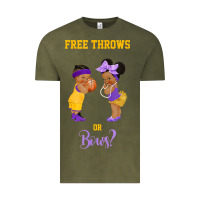 Vintage Olive free throws or bows basketball baby gender reveal t shirt Vintage Tee - linhVisuals