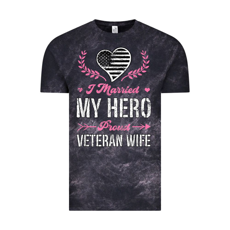 I Married My Hero Proud Veteran Wife Usa Military Husband T Shirt Vintage Tee by linhVisuals | Teevron