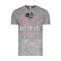 Cloud Rock i married my hero proud veteran wife usa military husband t shirt Vintage Tee - linhVisuals