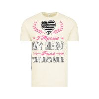 Vintage Arctic i married my hero proud veteran wife usa military husband t shirt Vintage Tee - linhVisuals