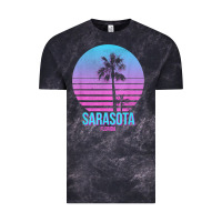 Cloud Black sarasota florida vintage retro palm tree t shirt Vintage Tee - linhVisuals
