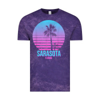 Cloud Purple sarasota florida vintage retro palm tree t shirt Vintage Tee - linhVisuals