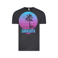 Vintage Black sarasota florida vintage retro palm tree t shirt Vintage Tee - linhVisuals
