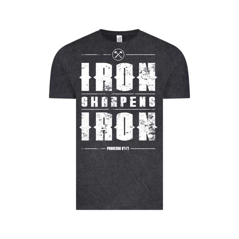 Iron Sharpens Iron Proverbs Christian Bible Verse Religious Pullover H Vintage Tee by linhVisuals | Teevron