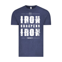 Vintage Denim iron sharpens iron proverbs christian bible verse religious pullover h Vintage Tee - linhVisuals
