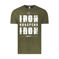 Vintage Olive iron sharpens iron proverbs christian bible verse religious pullover h Vintage Tee - linhVisuals