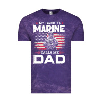 Cloud Purple my favorite marine calls me dad t  shirt father's day flag my favorite Vintage Tee - linhVisuals