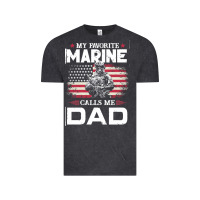 Vintage Black my favorite marine calls me dad t  shirt father's day flag my favorite Vintage Tee - linhVisuals