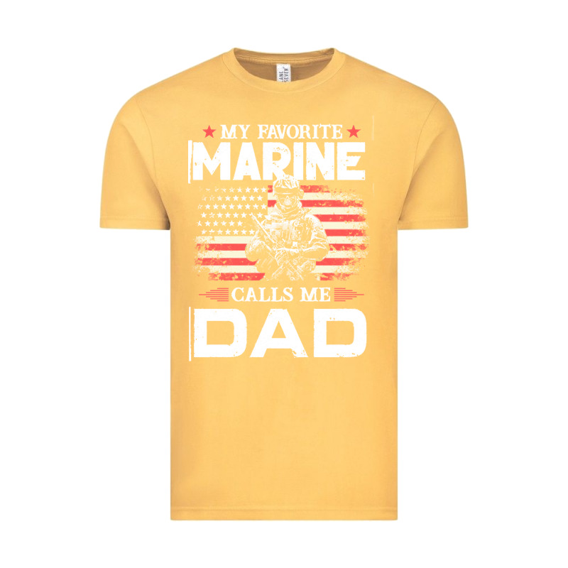 My Favorite Marine Calls Me Dad T  Shirt Father's Day Flag My Favorite Vintage Tee by linhVisuals | Teevron