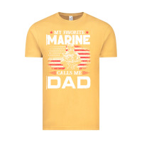 Vintage Mustard my favorite marine calls me dad t  shirt father's day flag my favorite Vintage Tee - linhVisuals