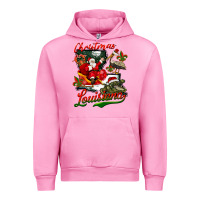 Fuchsia Pink louisiana christmas with santa Urban Hoodie - BarkalooDesign