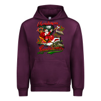 Mauve Wine louisiana christmas with santa Urban Hoodie - BarkalooDesign
