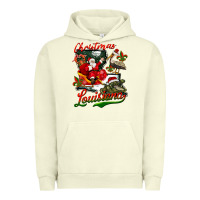 Pigment Pistachio louisiana christmas with santa Urban Hoodie - BarkalooDesign