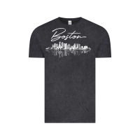 Vintage Black boston skyline t shirt for women, men, girls & boys Vintage Tee - linhVisuals