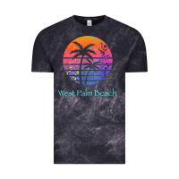 Cloud Black west palm beach tropical t shirt for family vacations Vintage Tee - linhVisuals