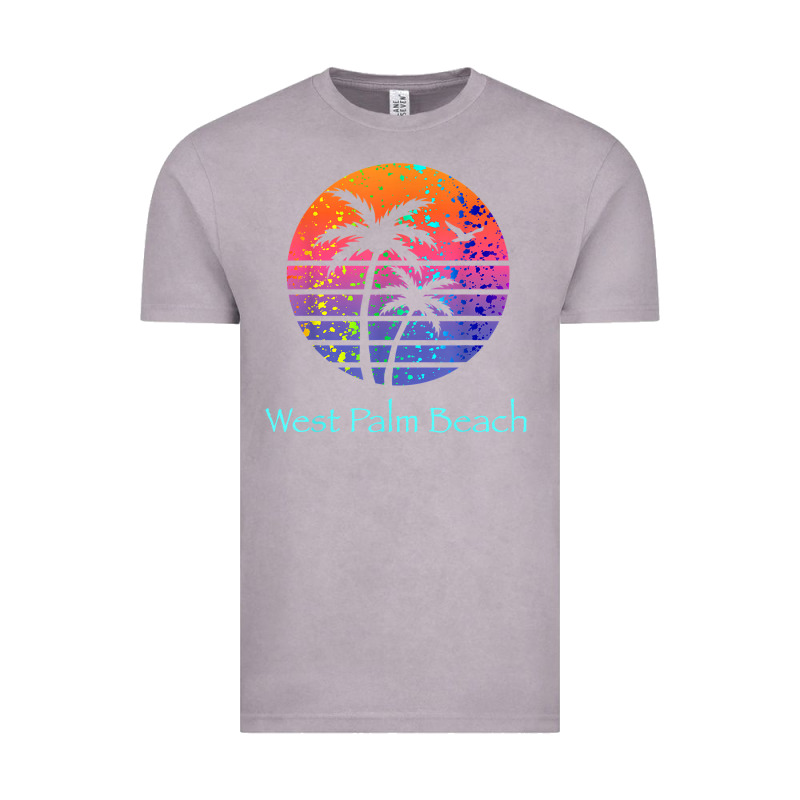 West Palm Beach Tropical T Shirt For Family Vacations Vintage Tee by linhVisuals | Teevron