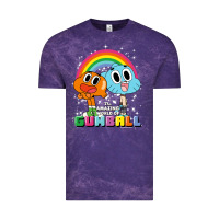 Cn The Amazing World Of Gumball & Darwin Rainbow Portrait Pullover Hoo Vintage Tee | Teevron
