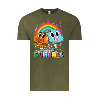 Vintage Olive cn the amazing world of gumball & darwin rainbow portrait pullover hoo Vintage Tee - linhVisuals
