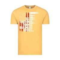 Vintage Mustard all faster than dialing 911 american flag gun lover for men t shirt Vintage Tee - linhVisuals