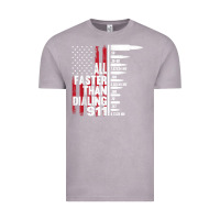 Vintage Zinc all faster than dialing 911 american flag gun lover for men t shirt Vintage Tee - linhVisuals