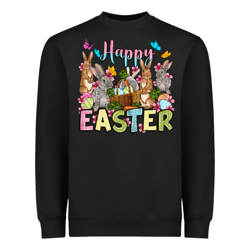 Happy Easter Bunnys Heavyweight Sweatshirt by OliviaCreatesArt | Teevron
