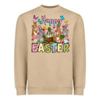 Mushroom Happy Easter bunnys Heavyweight Sweatshirt - OliviaCreatesArt