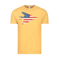 Vintage Mustard f 117 stealth nighthawk aircraft american flag f117 t shirt Vintage Tee - linhVisuals