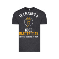 Vintage Black electrician gifts for men & funny electrical design t shirt Vintage Tee - linhVisuals