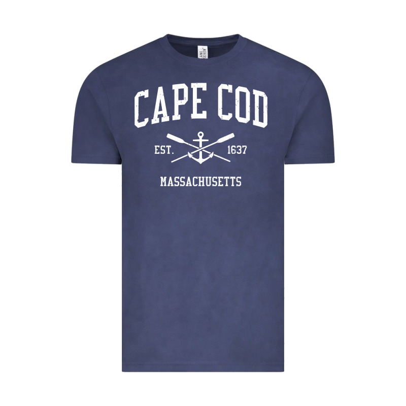 Cape Cod Ma Vintage Crossed Oars & Boat Anchor Sports Sweatshirt Vintage Tee by linhVisuals | Teevron