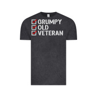Vintage Black grumpy old veteran patriotic american military veteran t shirt Vintage Tee - linhVisuals