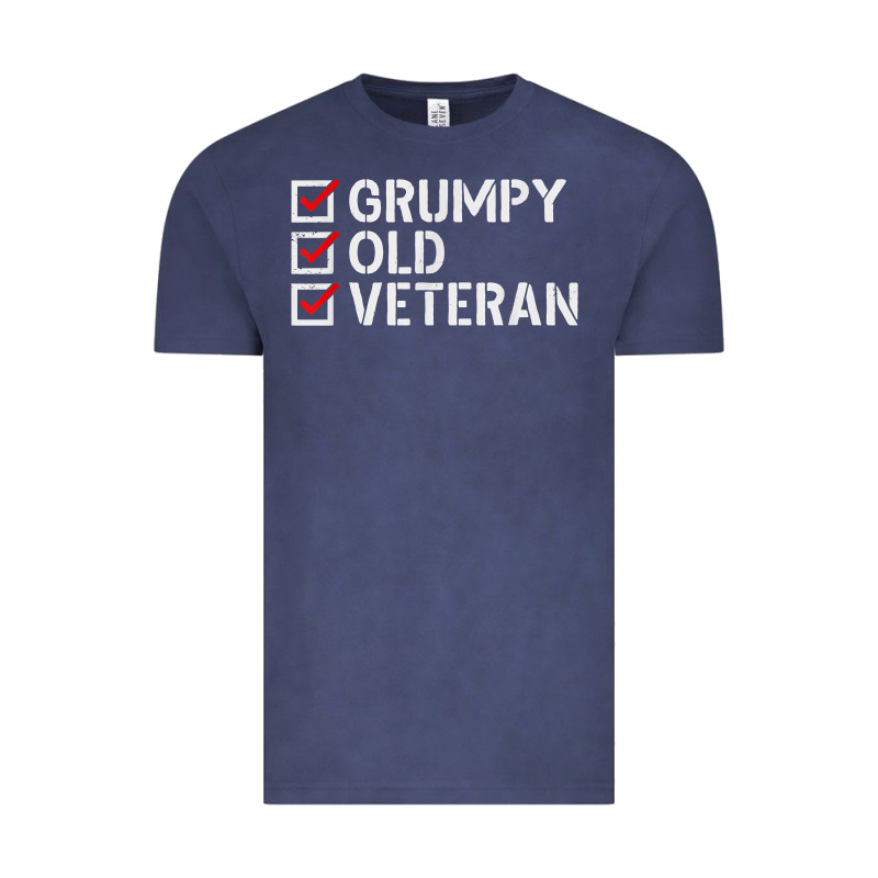 Grumpy Old Veteran Patriotic American Military Veteran T Shirt Vintage Tee by linhVisuals | Teevron