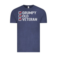 Vintage Denim grumpy old veteran patriotic american military veteran t shirt Vintage Tee - linhVisuals