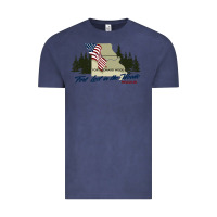 Vintage Denim fort leonard wood fort lost in the woods missouri pullover hoodie Vintage Tee - linhVisuals