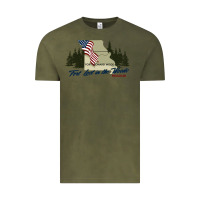 Vintage Olive fort leonard wood fort lost in the woods missouri pullover hoodie Vintage Tee - linhVisuals