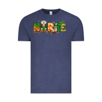 Vintage Denim st patricks day nurse with gnome Vintage Tee - NancyCooperArtShop