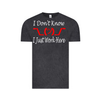 Vintage Black i don't know i just work here     t shirt Vintage Tee - linhVisuals