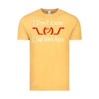 Vintage Mustard i don't know i just work here     t shirt Vintage Tee - linhVisuals
