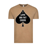 Vintage Coffee i love big fat cocks queen of spades t shirt Vintage Tee - linhVisuals
