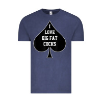 Vintage Denim i love big fat cocks queen of spades t shirt Vintage Tee - linhVisuals