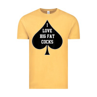 Vintage Mustard i love big fat cocks queen of spades t shirt Vintage Tee - linhVisuals