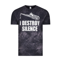 Cloud Black Saxophone I Destroy Silence Saxophonist | For Musicians Vintage Tee - linhVisuals