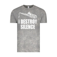 Cloud Rock Saxophone I Destroy Silence Saxophonist | For Musicians Vintage Tee - linhVisuals